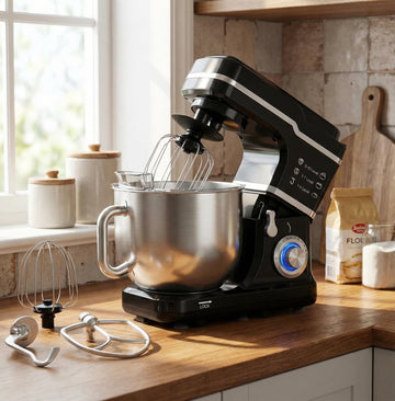 7.5QT Stand Mixer, 10-Speed Tilt-Head Electric Food Mixer with Stainless Steel Bowl, 660W Motor, Dough Hook, Whisk &