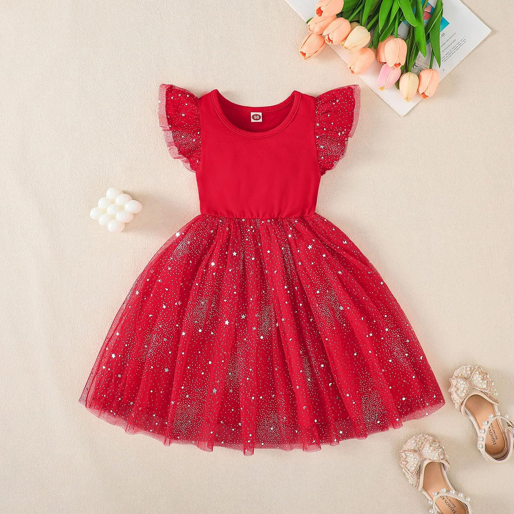 Ruffle Sleeveless Tulle Tutu Dress for Girls 2
