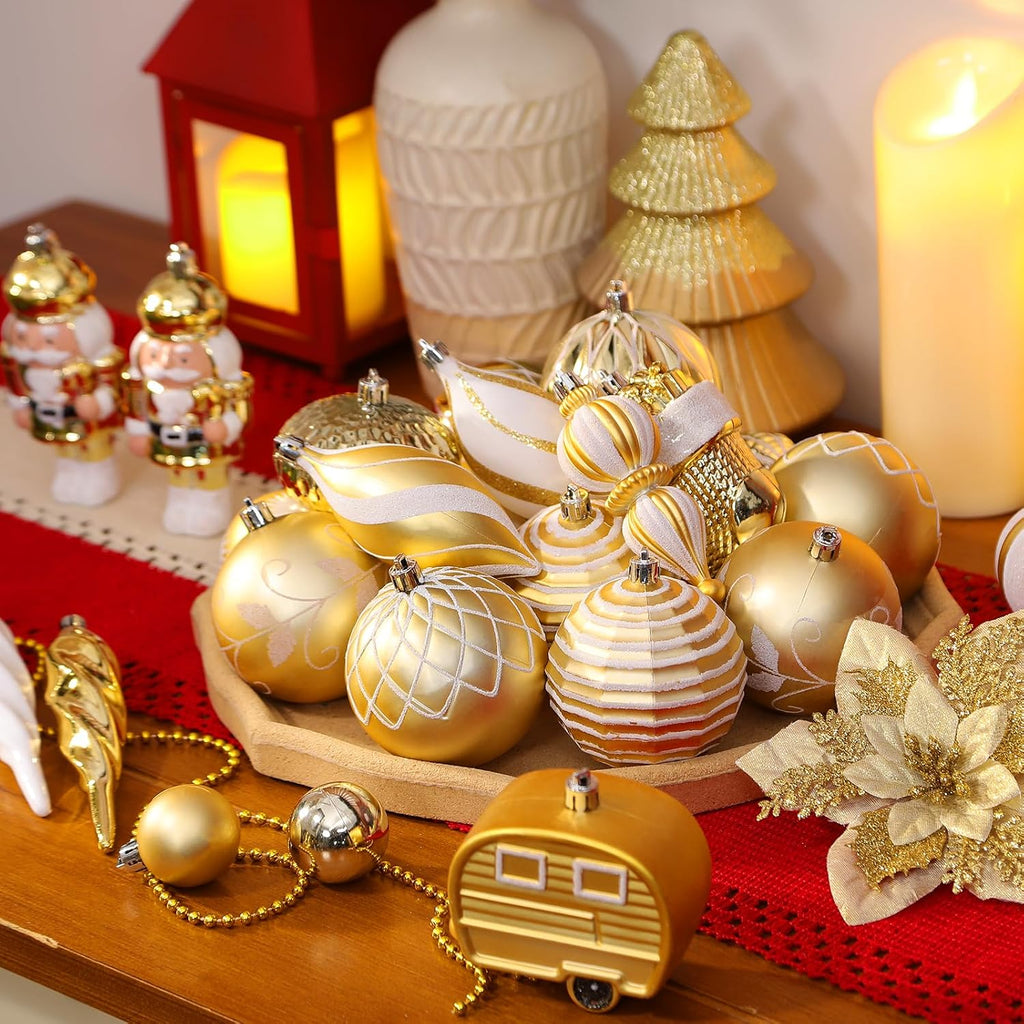 135Pcs Christmas Tree Ornaments Set, Christmas Tree Decorations