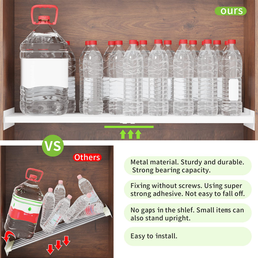 Expandable Closet Shelf Organizer, Adjustable Shelves, Large 2 Pack