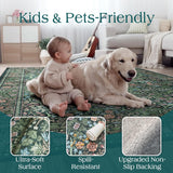 Washable Floral Rug