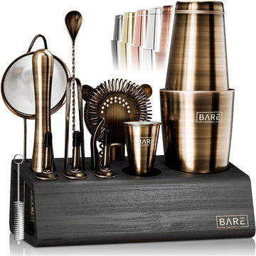 Mixology Bartender Kit Bar Set | 14-Piece Cocktail Shaker Set | Martini Barware Mixing Tools Bartending | Incl. 35 - Set of 14