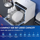 Portable Countertop Dishwashers, 5 Washing Programs Mini Dishwashers with 5 L Built-in Water Tank and Double-layered