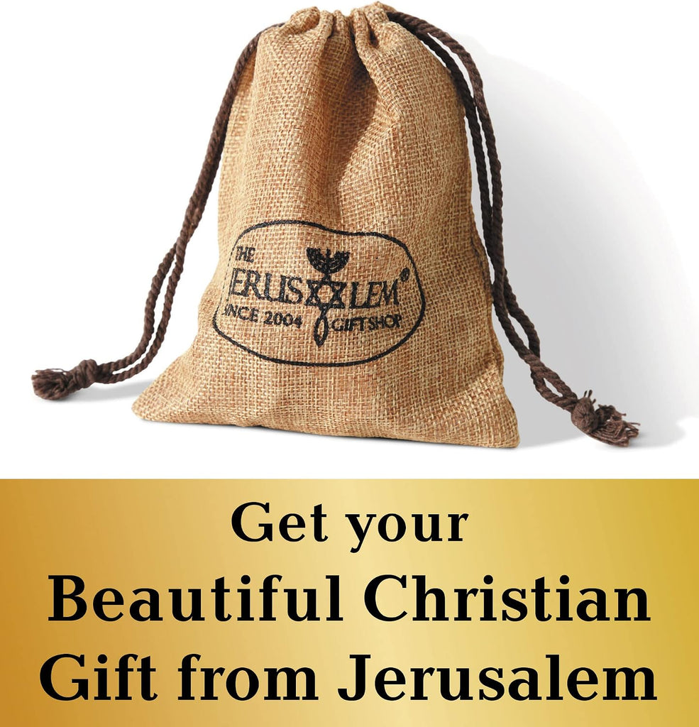 Olive Wood Communion Cups & Bread Plate Set - 4 Hand-Carved Kiddush Goblets with Tray from Bethlehem - Authentic Holy