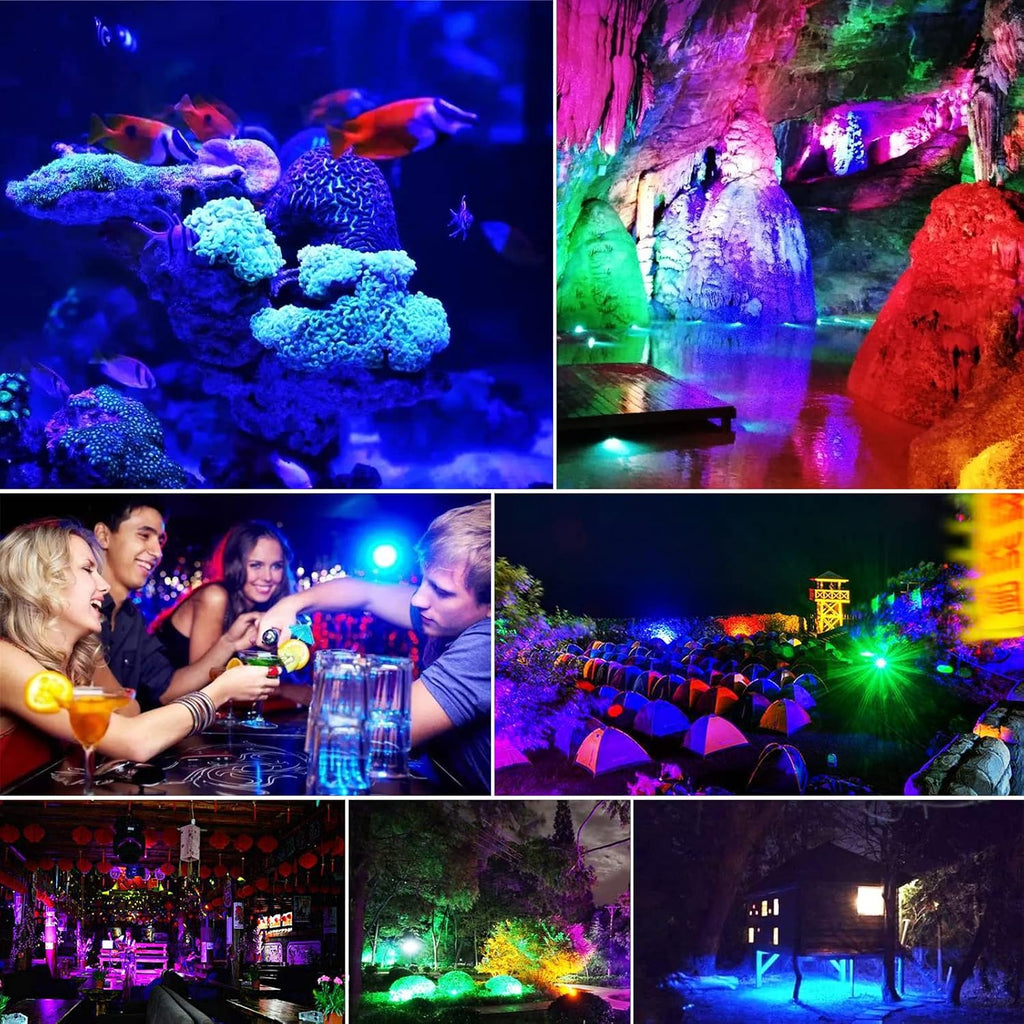 Multicolor LED Par38 Flood Light Bulb Outdoor Waterproof, RGB + Warm White | 3000K 1800LM, 30W=90W, Color Changing