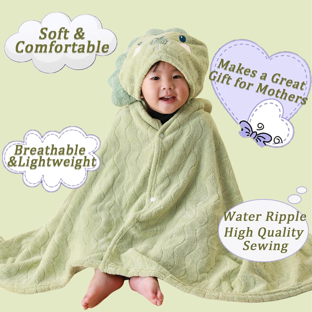Toddler Towels with Hood for Boys Girls 0-6 Years Pack Hooded Baby Bath Towels for Kids 27.5"X55" Ultra Absorbent