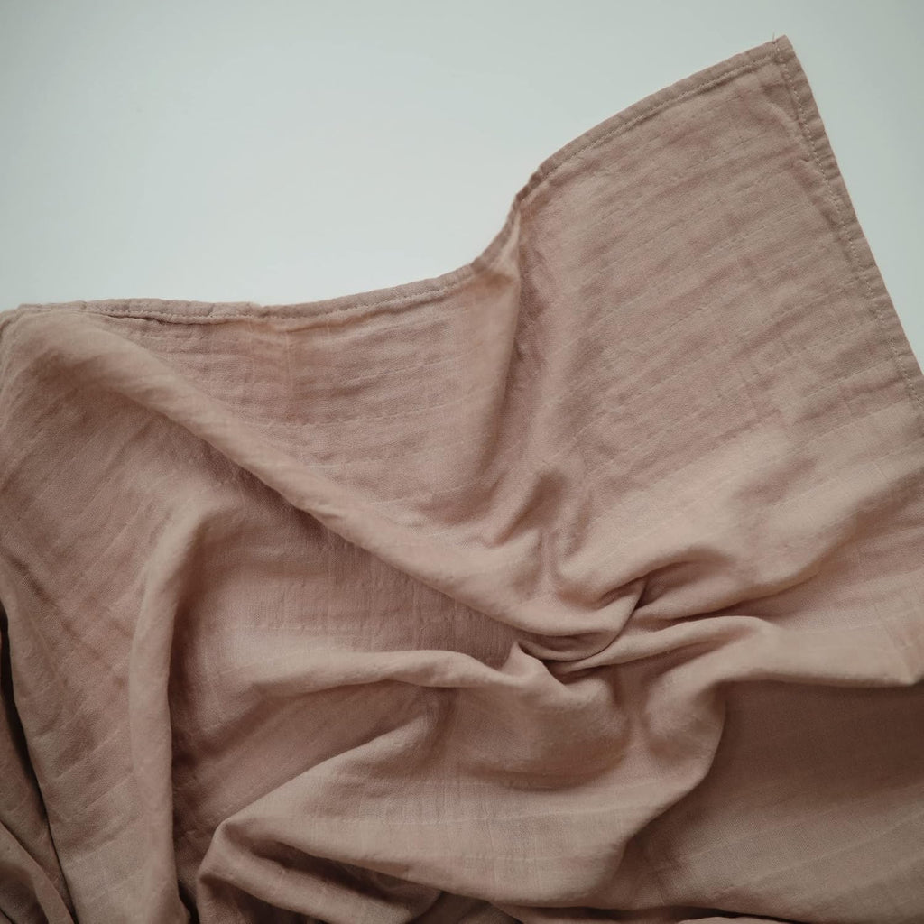 Muslin Baby Swaddle Blanket | 100% Organic Cotton (Natural)