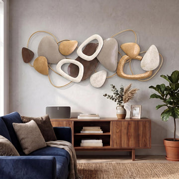 Large 3D Metal Wall Decor, Nature-Inspired Design