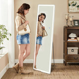Full Length Mirror with LED Lights, 65"x21" Lighted Floor Mirror with Dimming & 3 Color Lighting, Stand , Dressing Room