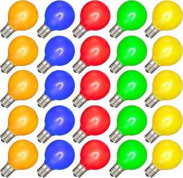 G40 LED Light Bulbs, Clear Globe Bulbs, 0.8 Watt