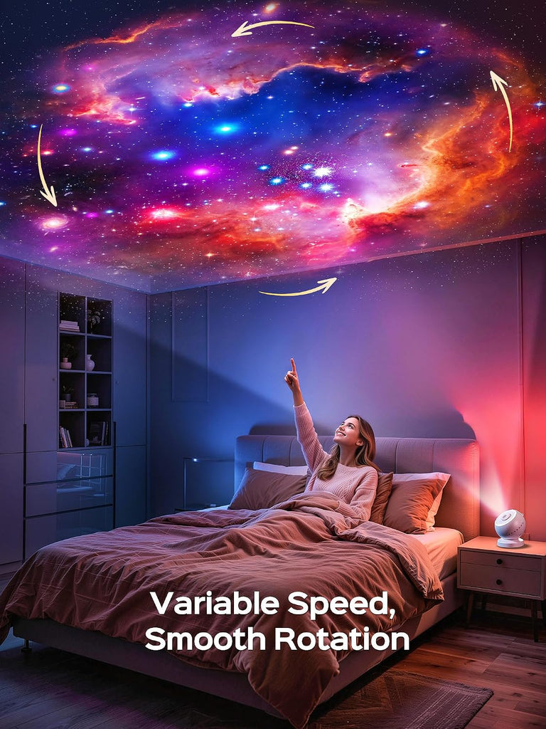 Star Galaxy Projector Night Light,29 Soothing Sounds Machine,16 HD Disc Planetarium Ocean Room Ceiling Projector Led