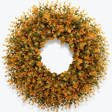 28 Inch Large Fall Boxwood Wreaths for Front Door Decoration(Orange)