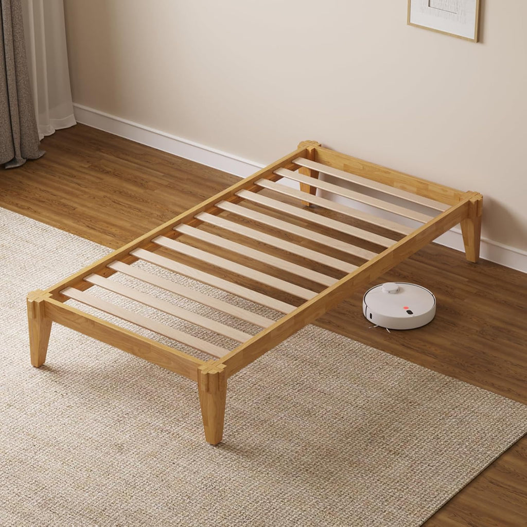 14" Bed Frame - Solid Wood Platform Bed - Japanese Joinery Bed Frame - Wood Slat Support - No Box Spring