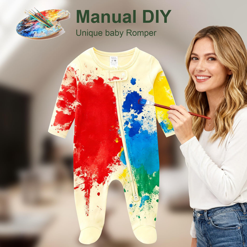 Newborn Essential Stuffs Long Sleeve Infant Coming Home Romper Footies Comfy Jumpsuit for Baby Yellow