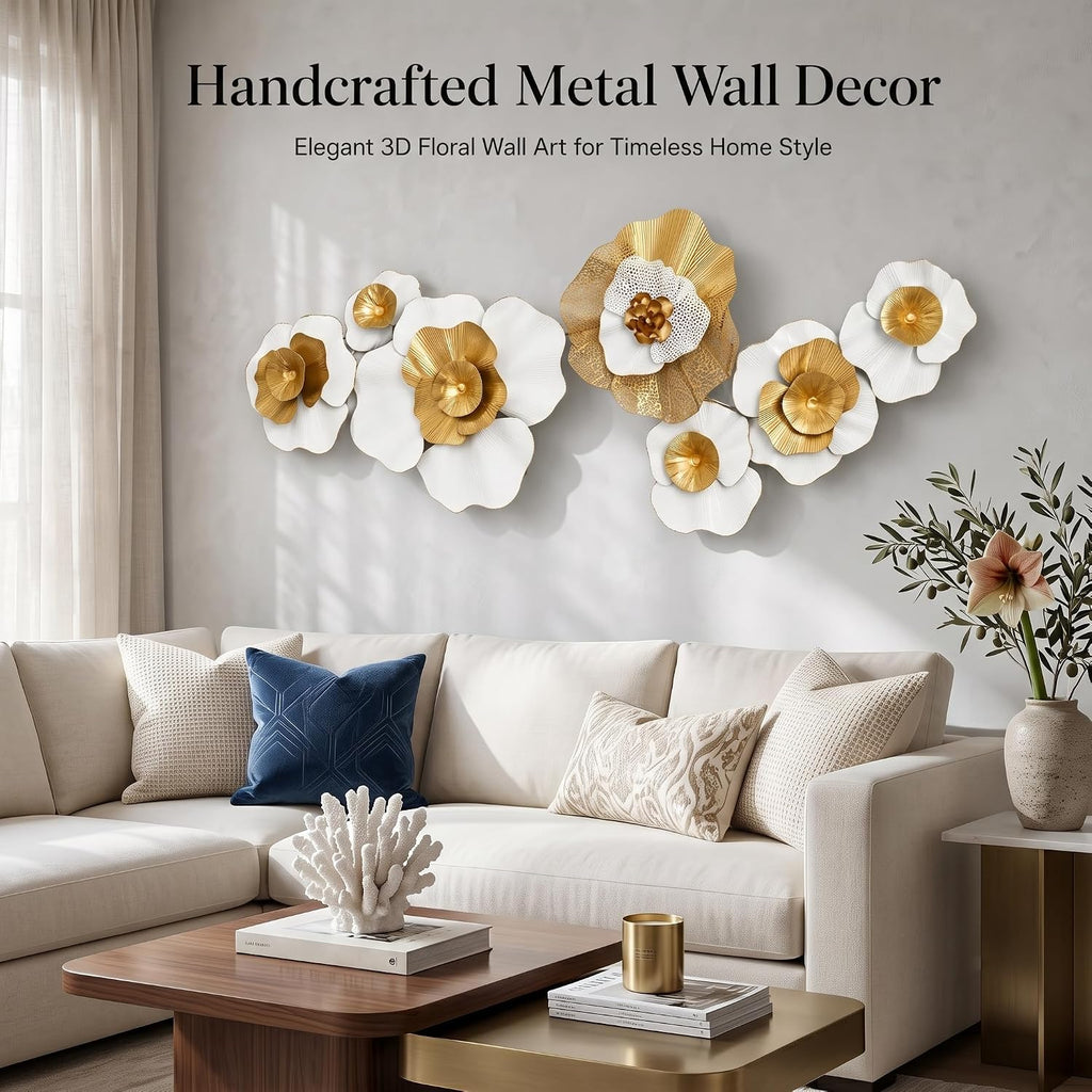 48x18in Large 3D Metal Wall Art,Geometric Design