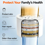 Filtered Rain Shower Head with Handheld Combo High Pressure 12'' Rainfall Shower Heads & Hidden Detachable Wand Dual