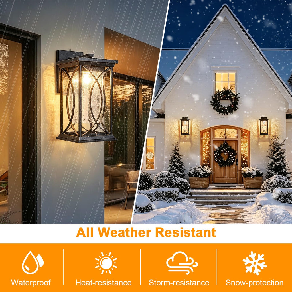 18" Extra Large Outdoor Sconce with photocell Sensor Coach Lantern Modern Large Exterior Light Fixture Waterproof