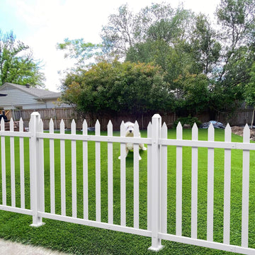 3 Sets 36"H x 84"W Vinyl White Picket Fence Panels Decorative Fencing for Front Porch Yard Garden Pool (20 Pickets