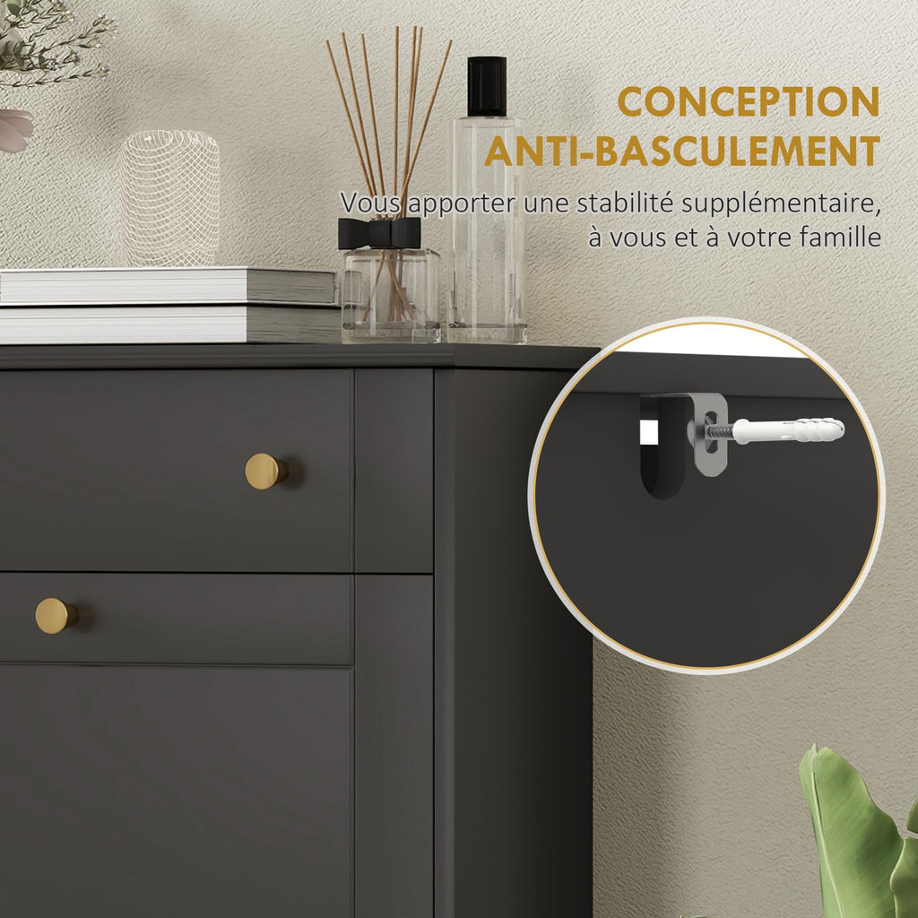 Narrow Entrance Shoe Cabinet 8 Pairs 60 x 23.5 x 98.5 cm Black