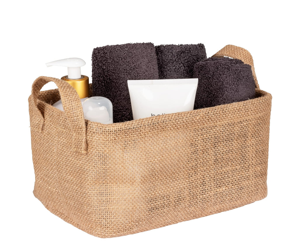 Juna M storage basket, decorative basket for neatly storing accessories such as clothes with two practical handles
