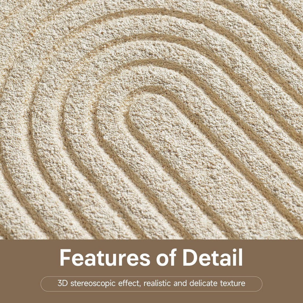 3D Textured Abstract Modern Round Wall Art Decor, 24x24 In