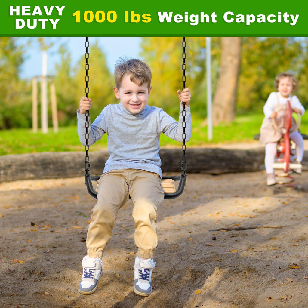 2Pcs 40" Hanging Swing Chain Black Plastic Coated Hanging Chains