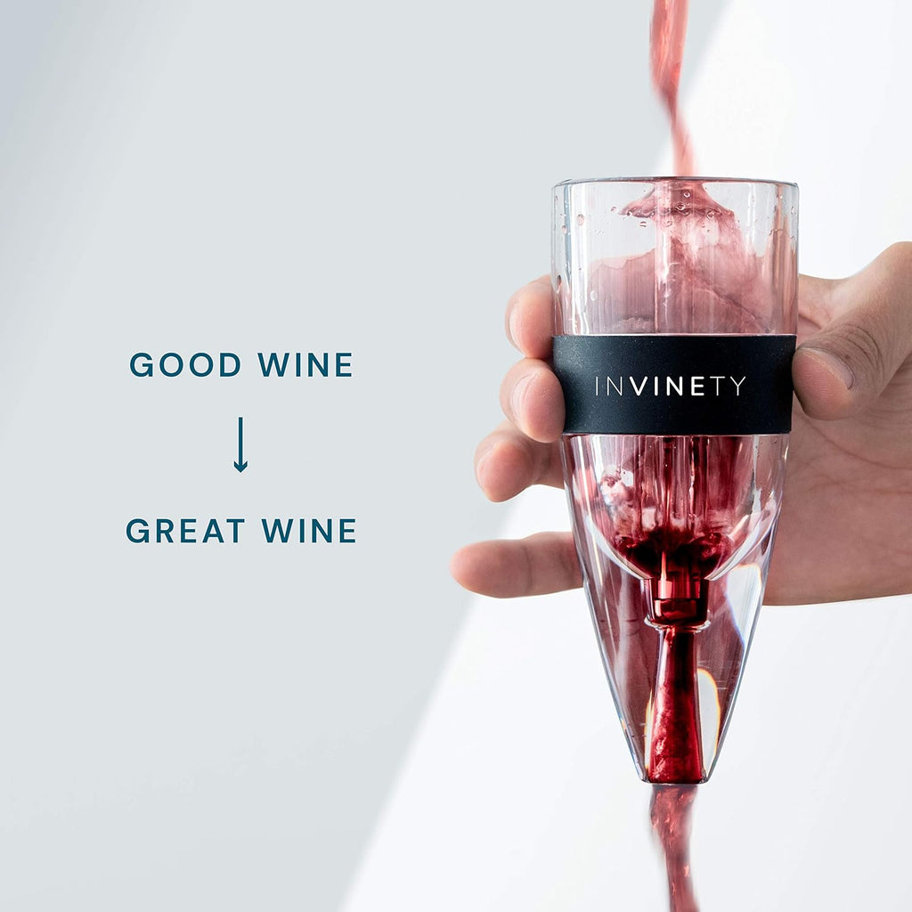 Wine Aerator | Upgraded 3 Level Aeration | All In One Diffuser, Decanter and Oxygenator | Enhance Wine Flavors
