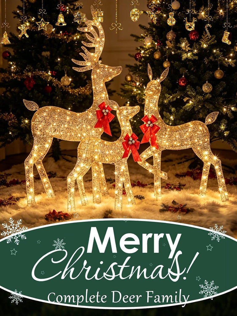 5FT Lighted Christmas Deer, Outdoor Reindeer Decoration