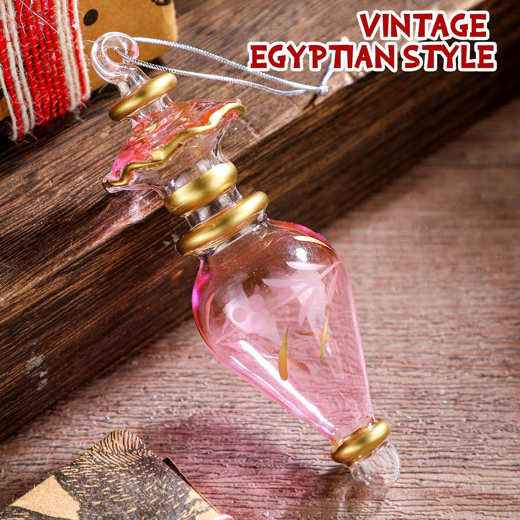 6 Pcs Egyptian Glass Finial Ornaments for Christmas Tree