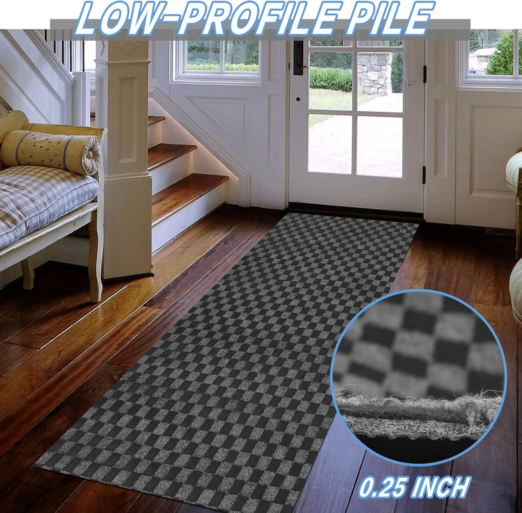 Runner Rugs 2' x 6' Indoor Outdoor Carpet Runner, Area Rugs with Anti-Slip Rubber Backing for Aisle Hallway Balcony