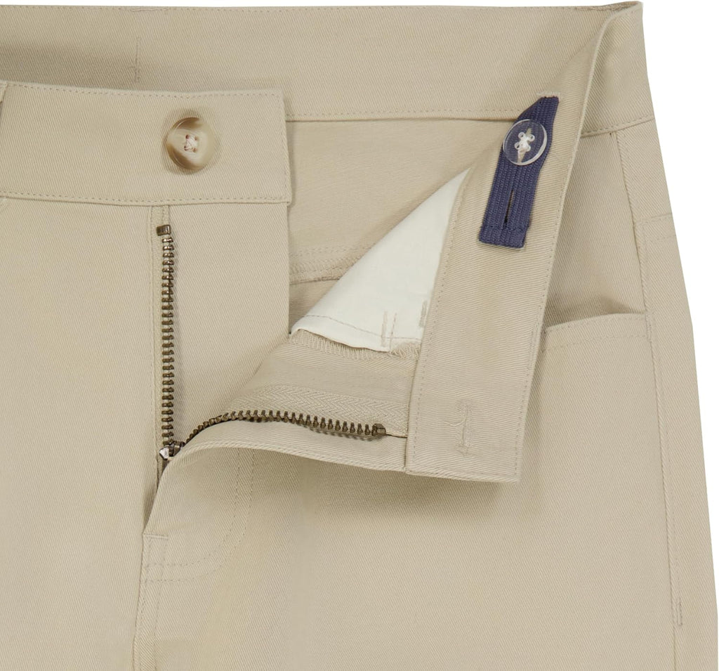 Boys' Stretch Twill Chino Pants, Pocket, Straight Fit