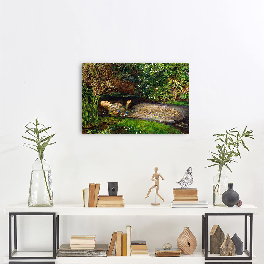 Ophelia by John Everett Millais, Canvas Print