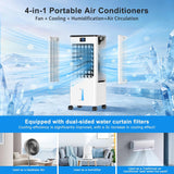 Portable Air Conditioners, 4-IN-1 Evaporative Air Cooler, Portable AC Unit w/ 4 Modes & 3 Speeds