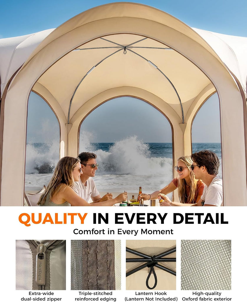 Screen Pop Up House Room Tent, Canopy Sun Shade Shelter Activities, Portable Gazebo, 10'x10'