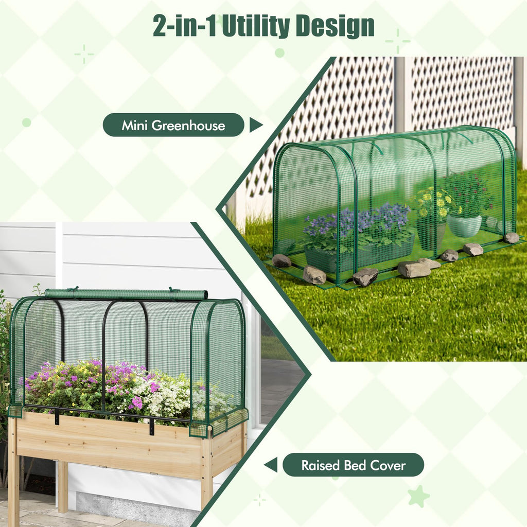 Portable Mini Greenhouse with Waterproof Sun-Protective PE Cover