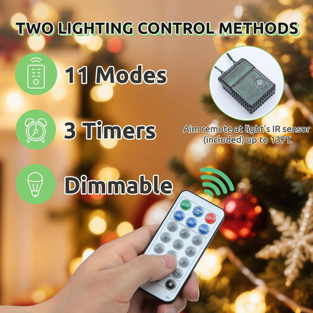 Prelit Flocked Christmas Tree with Remote & Removable Bulbs