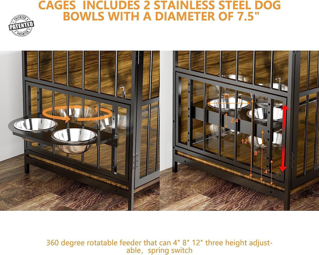 41 Inch Dog Crate Furniture, Indoor Kennel End Table