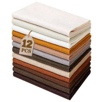 12 Rolls Felt Fabric, 8 x 20 Inches, 1.6mm Thick Soft Nonwoven Felt Sheets, 12 Assorted Morandi Colors, Craft Felt