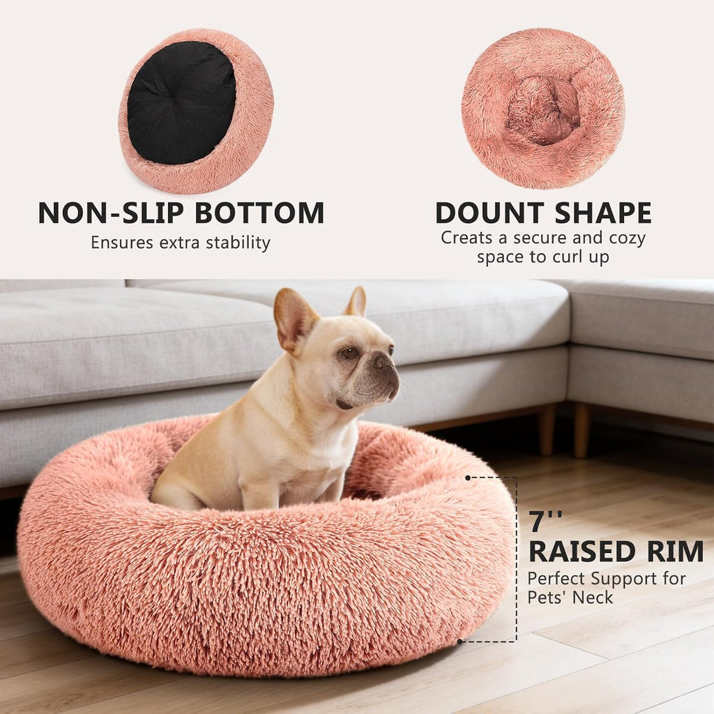 Orthopedic Dog Bed Comfortable Donut Cuddler Round Pet Beds Ultra Soft Washable Dog and Cat Cushion ( / / )