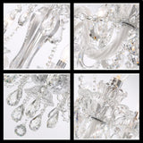 Crystal Chandelier K9 Clear Crystal 10 Lights E12 Bulbs Pendant Lighting Fixture for Dining Room, Living Room, Bedroom Modern Ceiling Lights 32in (10 Lights) A110-B0B9L7DRRZ