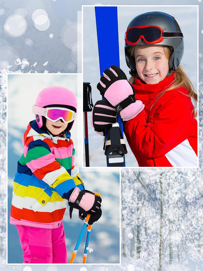 Kids Waterproof Winter Snow Ski Gloves
