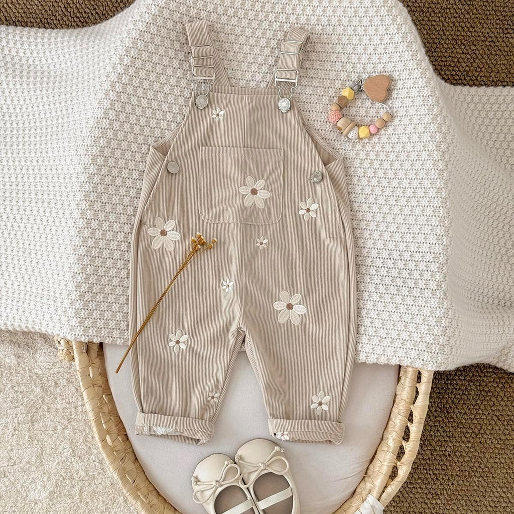 Baby Girl Overalls Corduroy Romper, Cute Toddler Jumpsuit Outfit ( - )
