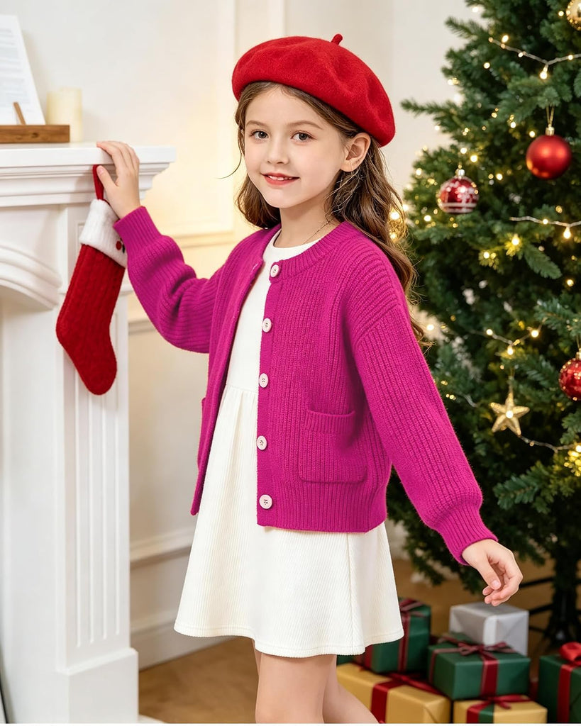 Chunky Knit Uniform Sweater with Pockets