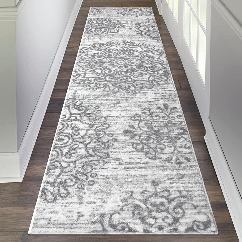 Hallway Runner Rug 2'x8' Washable Vintage Distressed Area Rugs Non Slip Laundry Rug Runner Boho Floo