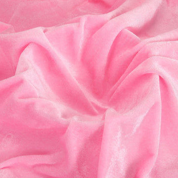 5Yard x 63Inch Wide Velvet Fabric by the Yard, Light Pink