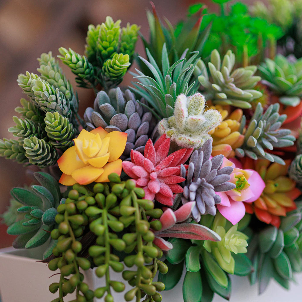 50 Pack Bulk Large Assorted Realistic Artificial Faux Succulents Aloe Plants Realistic Fake Succulent Plants, Largest