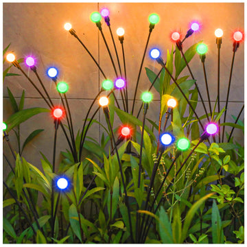 Solar Garden Lights, Starburst Swaying Light - Swaying When Wind Blows, Solar Lights Outdoor Decorative, Color