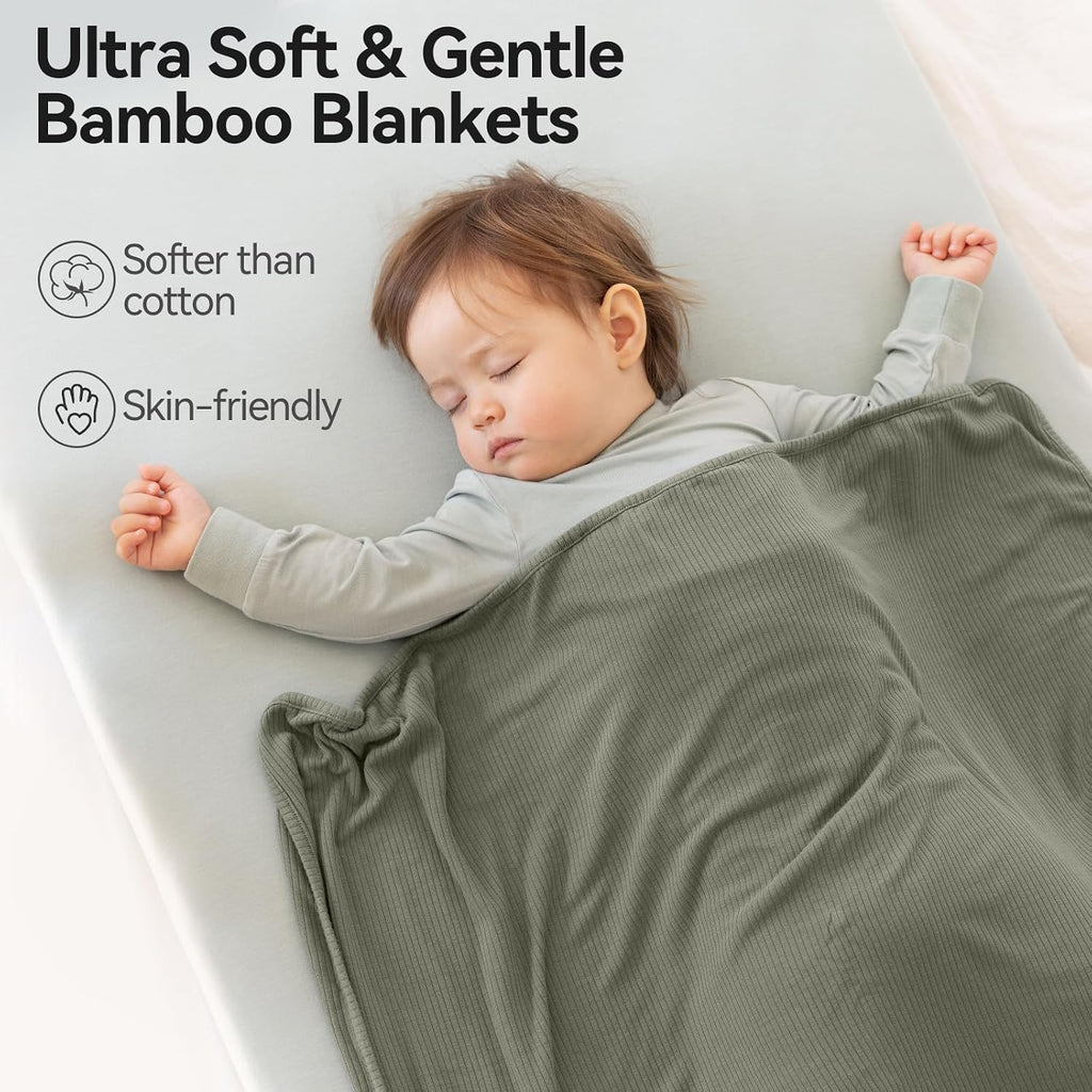 Rayon Made from Bamboo Baby Blanket for Boys Girls 30 x 40 Inch