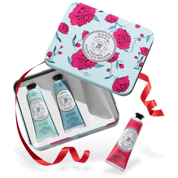 Aqua French Hand Cream Trio Tin Gift Set, 3 x 1 oz