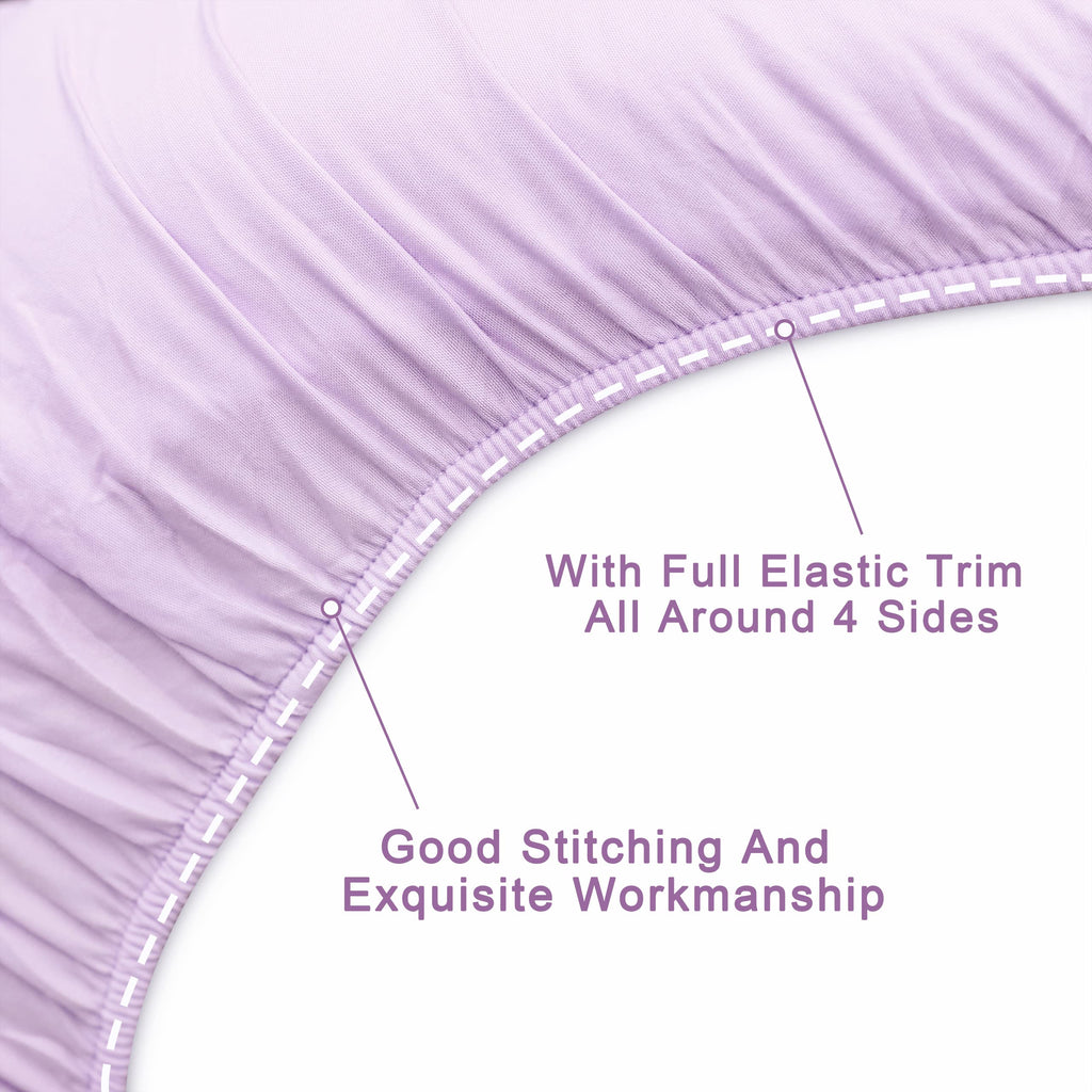 4-Piece Microfiber Toddler Bedding Set, Light Purple